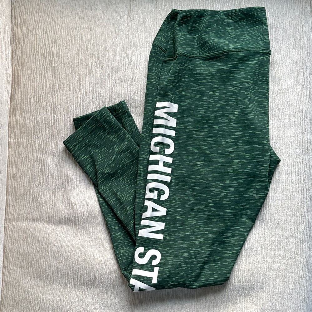 Michigan State University MSU Spartans Green Leggings – Size Large
